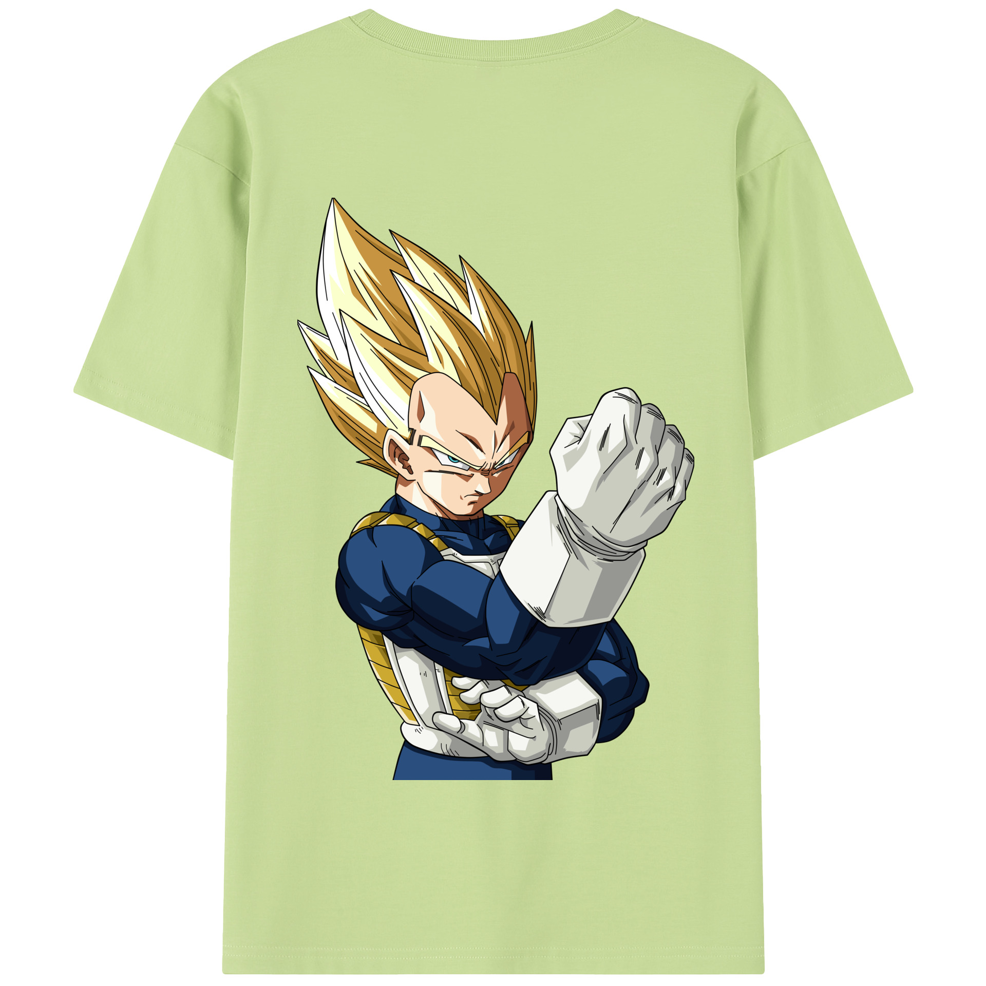（画像用） ドラゴンボール ベジータ四世（Bejīta Yonsei）DRAGON BALL Vegeta IV 綿100％半袖Tシャツ（背面プリント）
